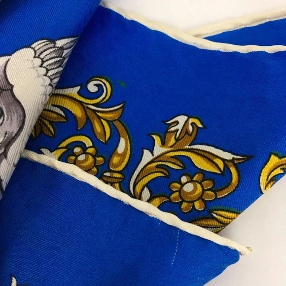 Vintage Echo royal coach silk scarf lion head carriage rare carriage motif - Picture 3 of 11